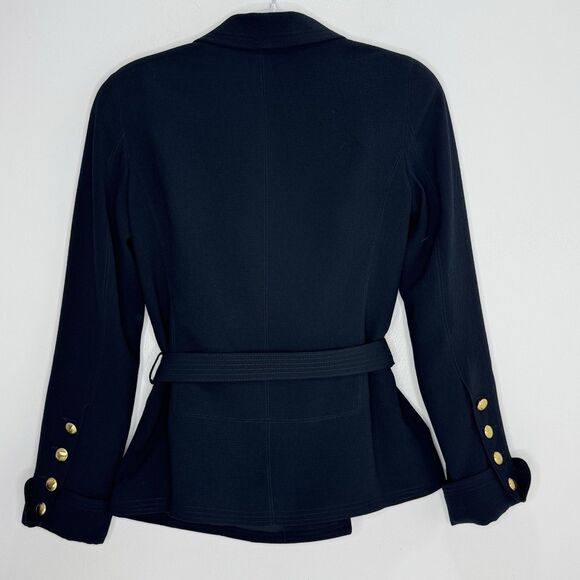 emporio armani fitted double breasted blazer jacket Belted Emblem Sz 42 / 4 - Picture 4 of 16